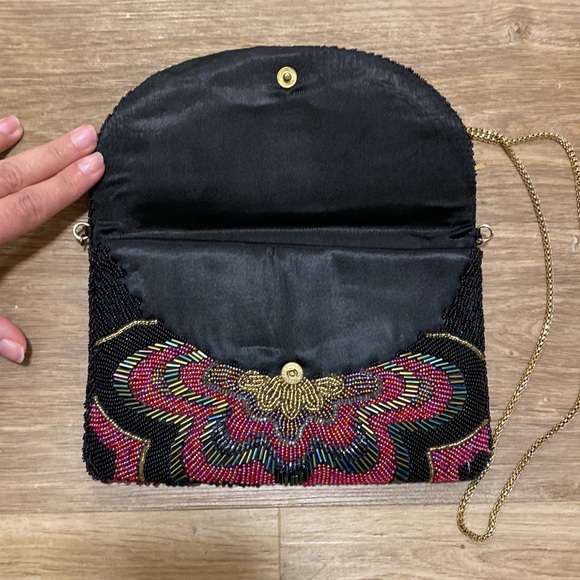 La Regale Ltd Multi Color Beaded Evening Clutch - Picture 3 of 8